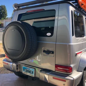 G-Wagon spare tire cover Lockable Spare Wheel Cover for New 2019 2020 W463A Mercedes G Wagen side view 530x688